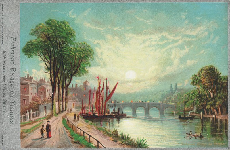 Richmond Bridge ved Themsen af English School