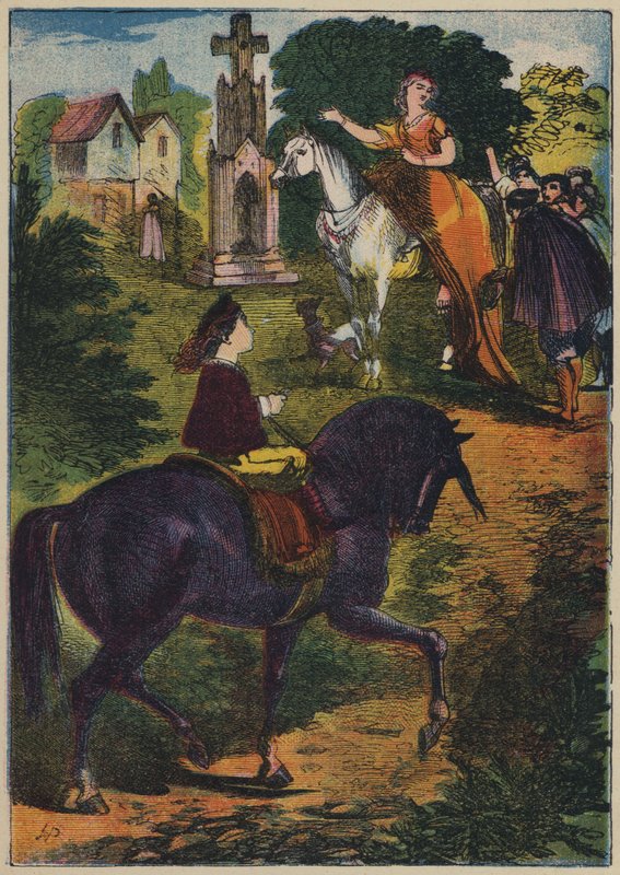 Ride en hane-hest osv. (farve litho) af English School