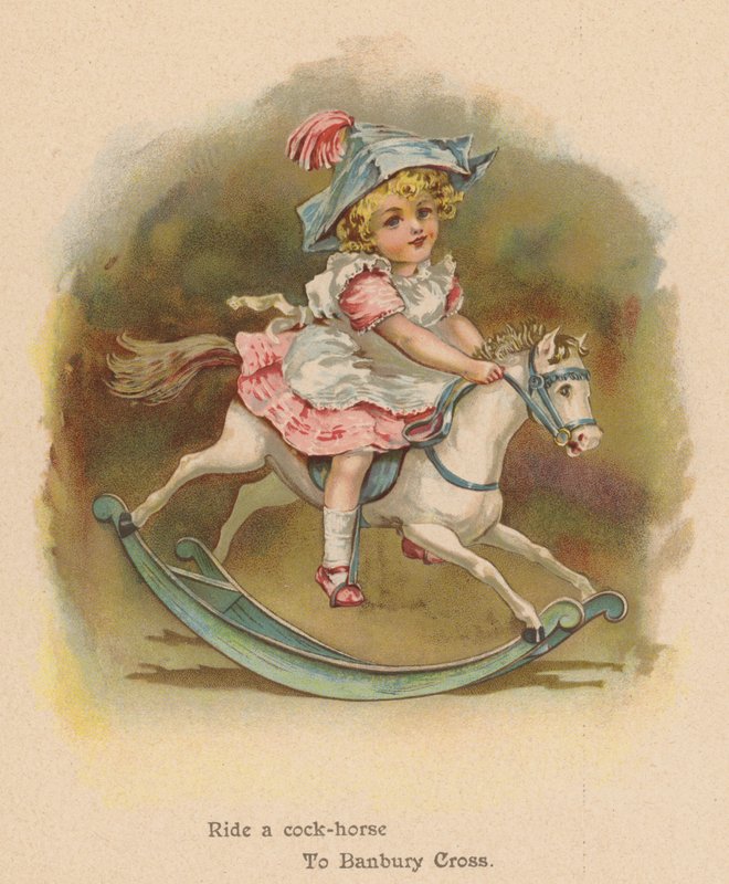 Rid på en hanehest til Banbury Cross (chromolitho) af English School