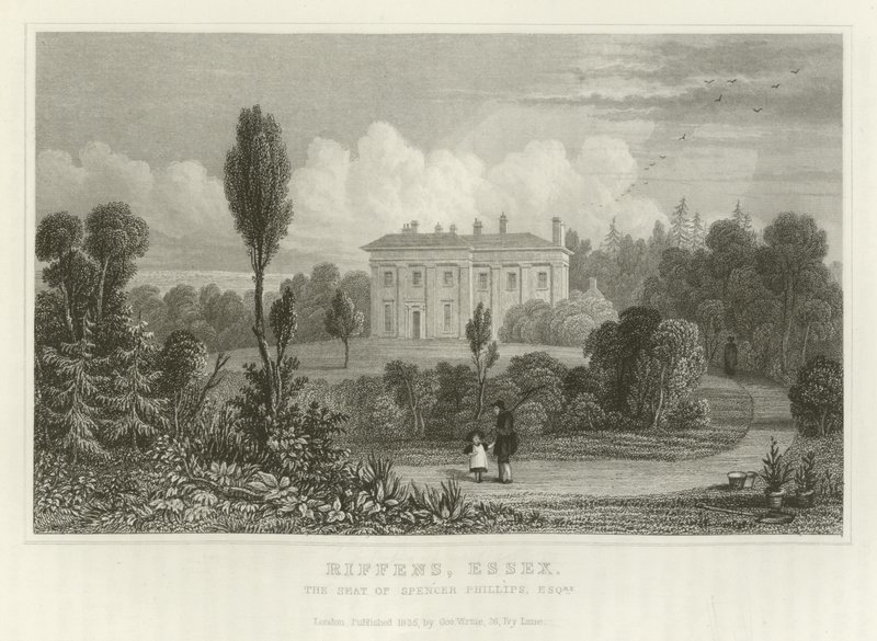 Riffens, Essex, sæde for Spencer Phillips, Esquire af English School