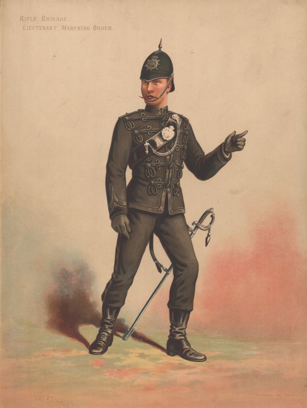 Riflebrigade, Løjtnant, Marcheorden af English School