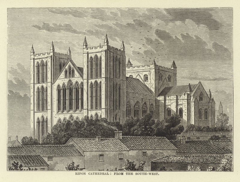 Ripon-katedralen, fra sydvest af English School