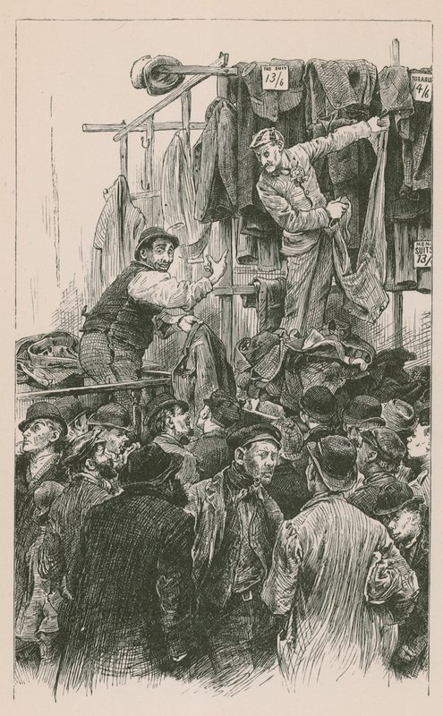 Rivaliserende forhandlere i Petticoat Lane af English School