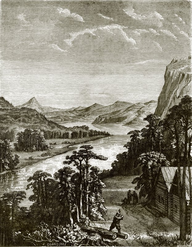 River Amoor og King-Gan bjergene af English School
