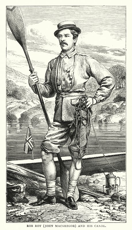 Rob Roy, John MacGregor og hans kano (farvet indgravering) af English School