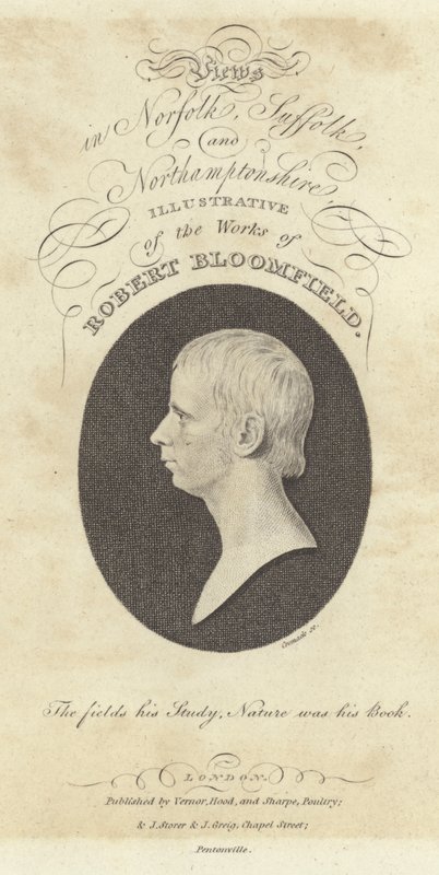 Robert Bloomfield, digter, portræt (gravering) af English School