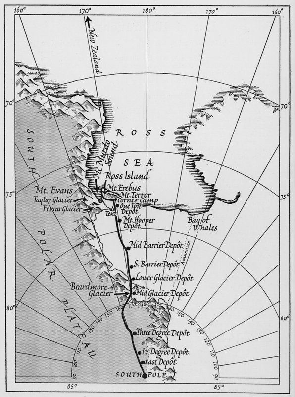 Robert Falcon Scotts Terra Nova-ekspedition (s/h-billede) af English School