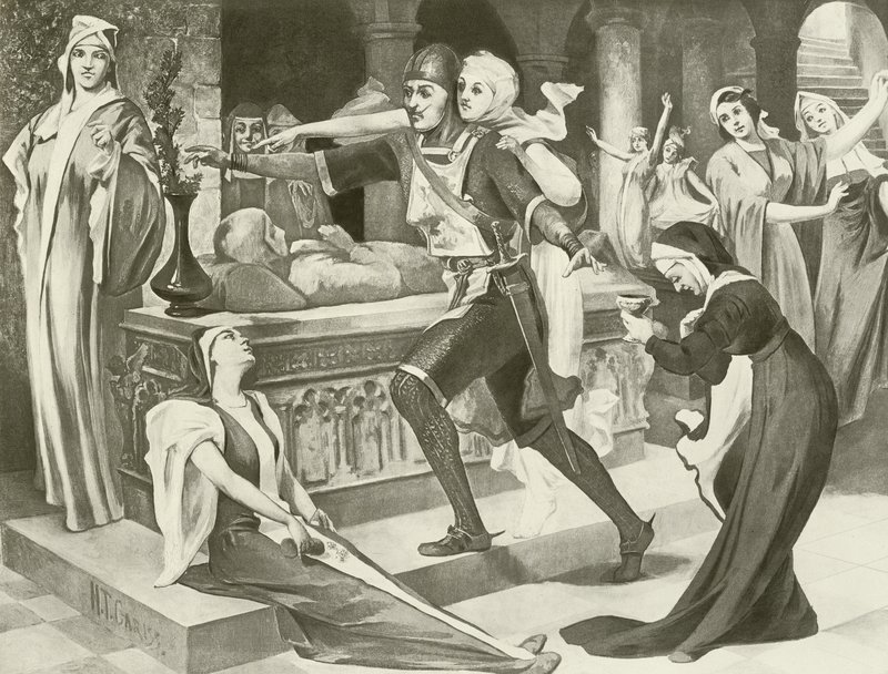 Robert the Devil, akt III scene iii (dybtryk) af English School