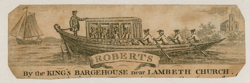 Roberts, ved Kings Bargehouse nær Lambeth Church af English School