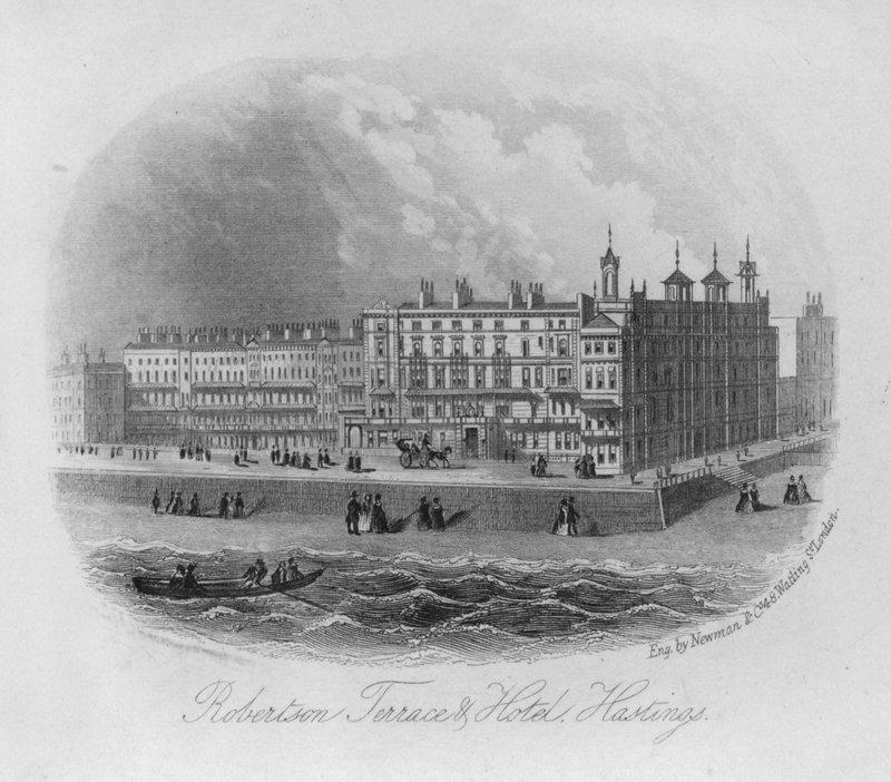 Robertson Terrace and Hotel, Hastings (gravering) af English School