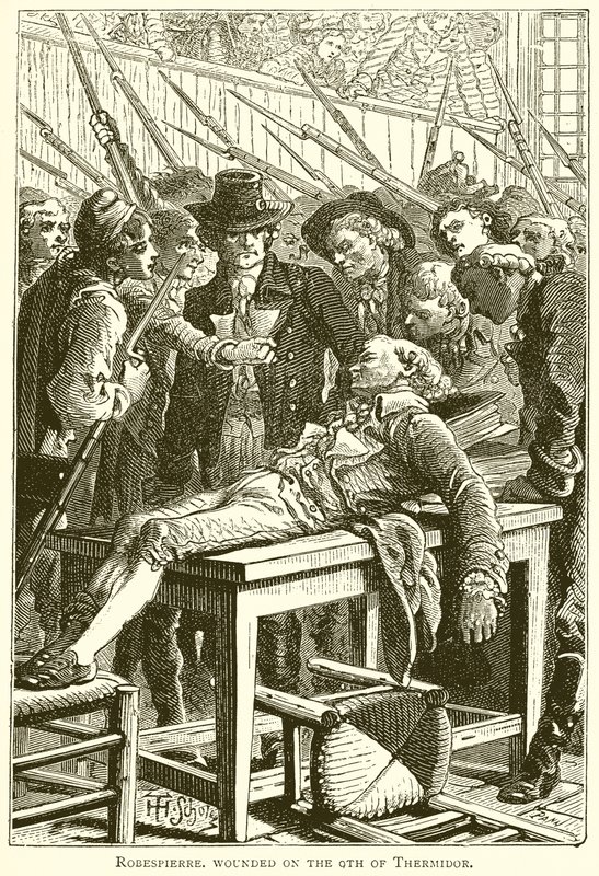 Robespierre såret den 9. Thermidor af English School