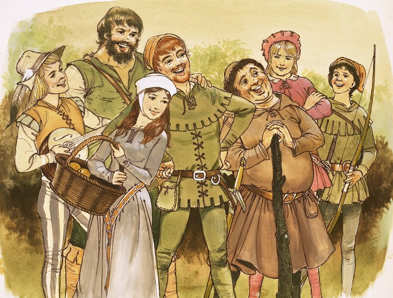 Robin Hood og hans glade mænd af English School