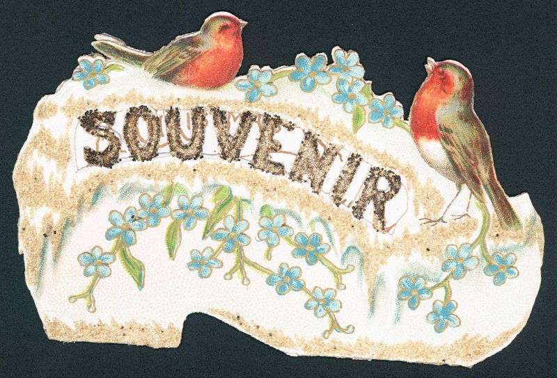 Robin Souvenir, julekort af English School