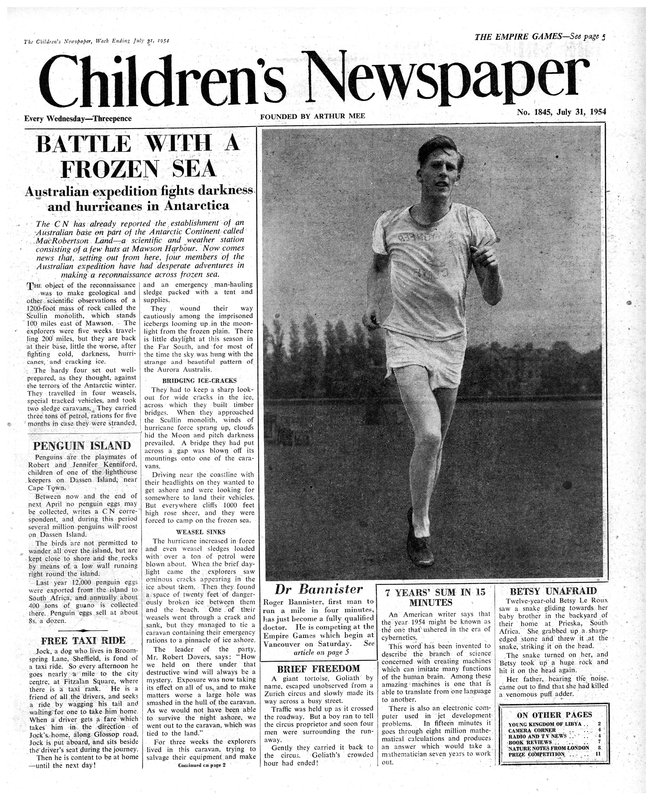 Roger Bannister, forside af 