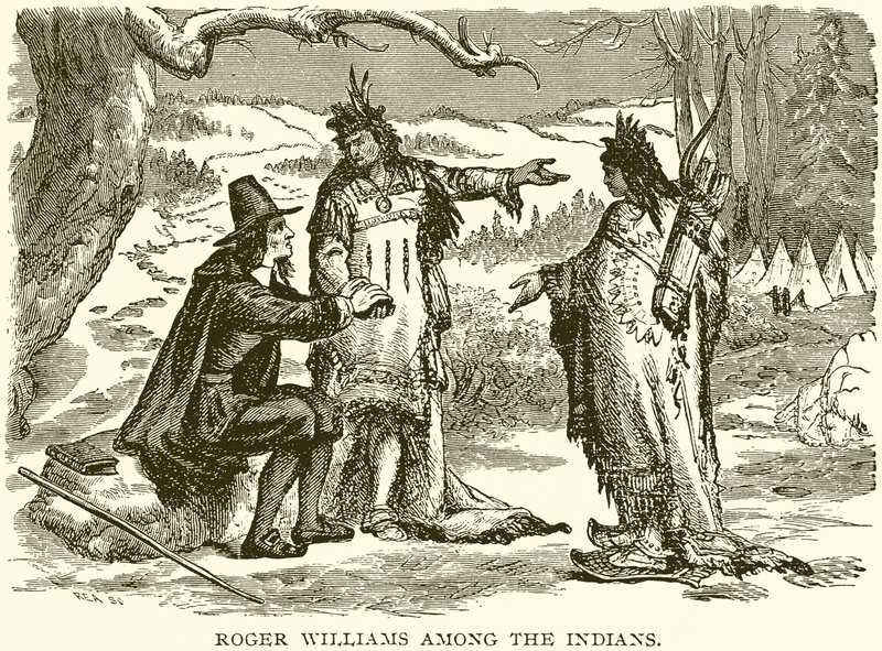 Roger Williams blandt indianerne af English School