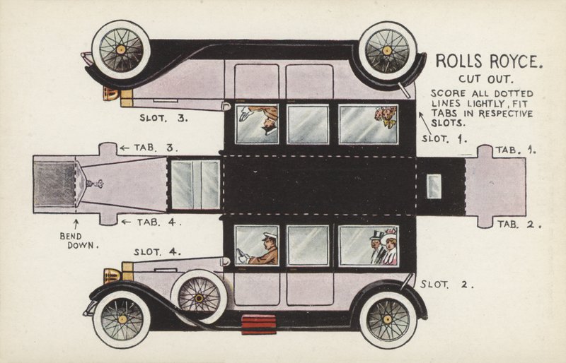 Rolls Royce Cut Out (farve litho) af English School