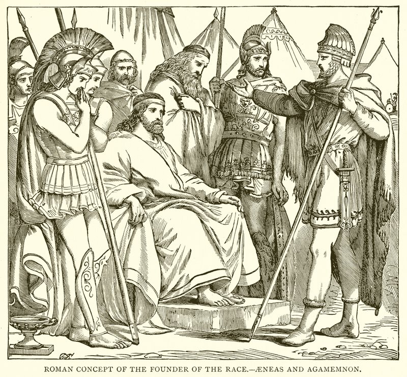 Romersk koncept for racens grundlægger - Aeneas og Agamemnon af English School