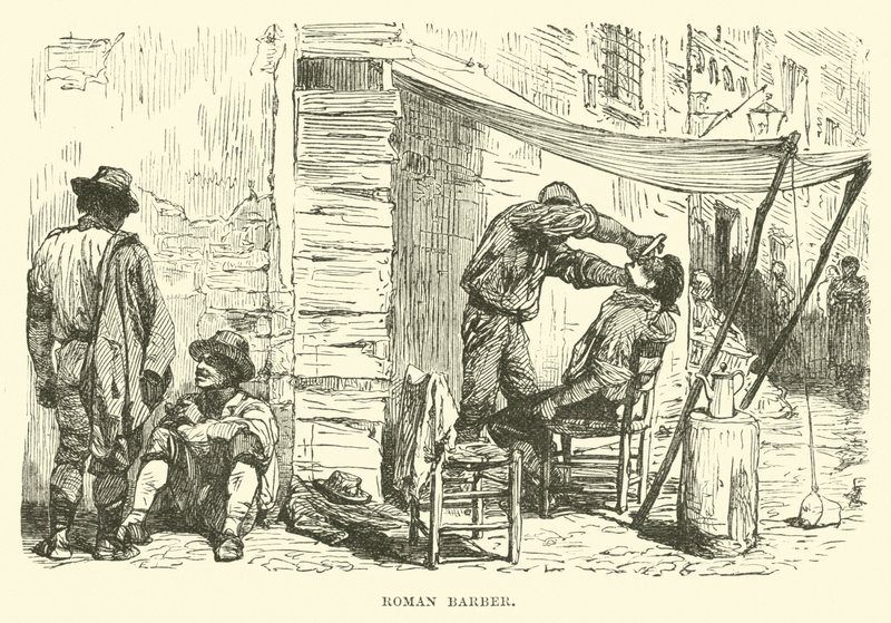romersk barber af English School
