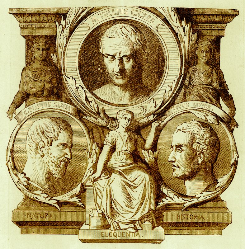 Romersk litteratur, illustration fra History of Rome af Victor Duruy, udgivet 1884 (digitalt forbedret billede) af English School