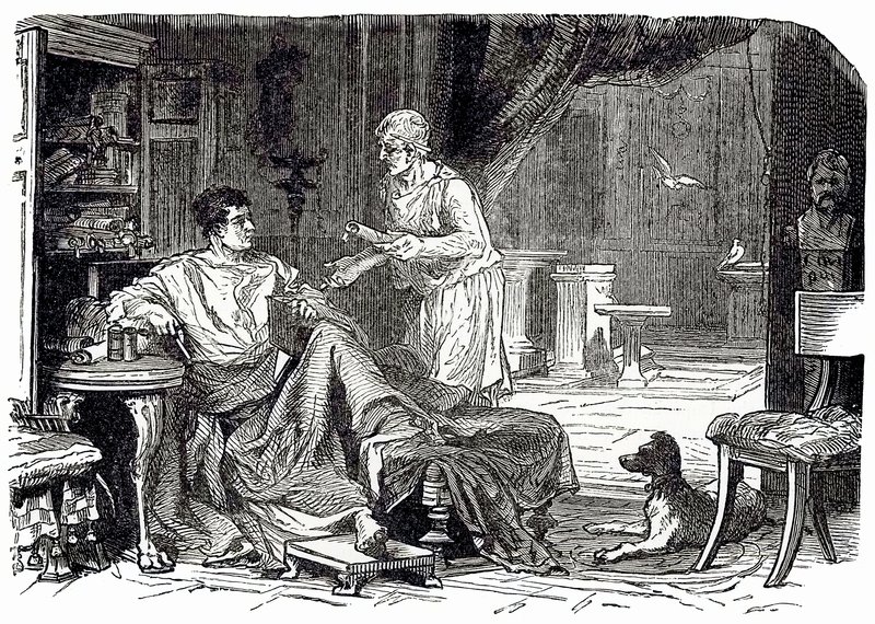 Romersk undersøgelse, illustration fra Cassells Illustrated Universal History af Edward Ollier, udgivet 1890 (digitalt forbedret billede) af English School