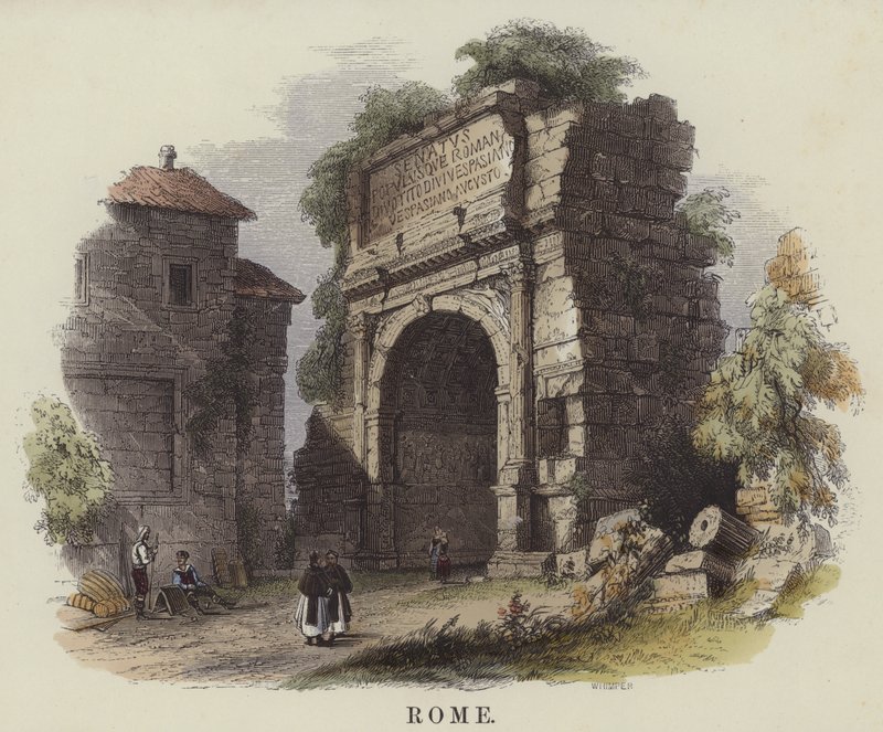 Rom (farvet gravering) af English School