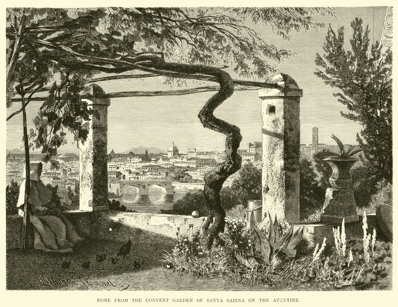 Rom fra klosterhaven Santa Sabina på Aventinen af English School