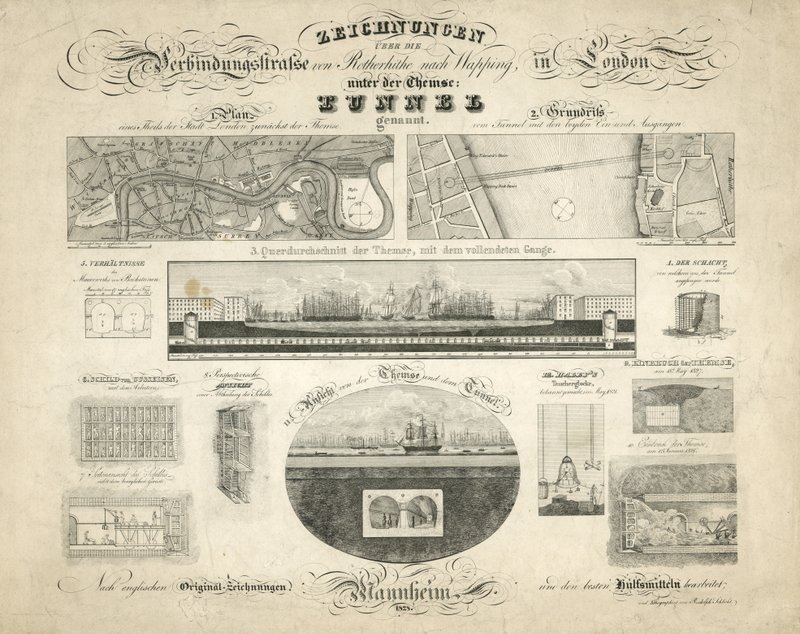 Rotherhithe Wapping Thames Tunnel af English School
