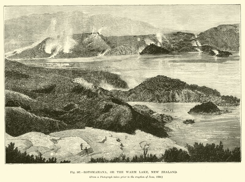 Rotomahana, or the Warm Lake, New Zealand  af English School