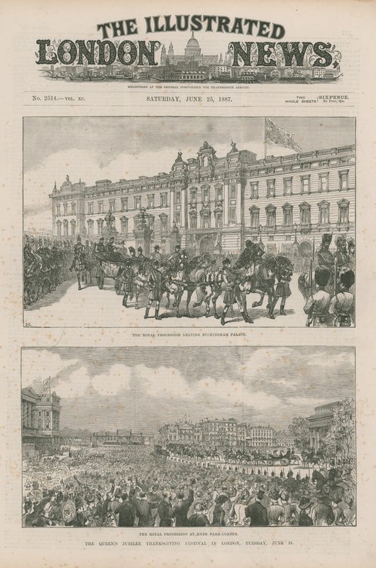 Royal Procession forlader Buckingham Palace og ved Hyde Park Corner af English School