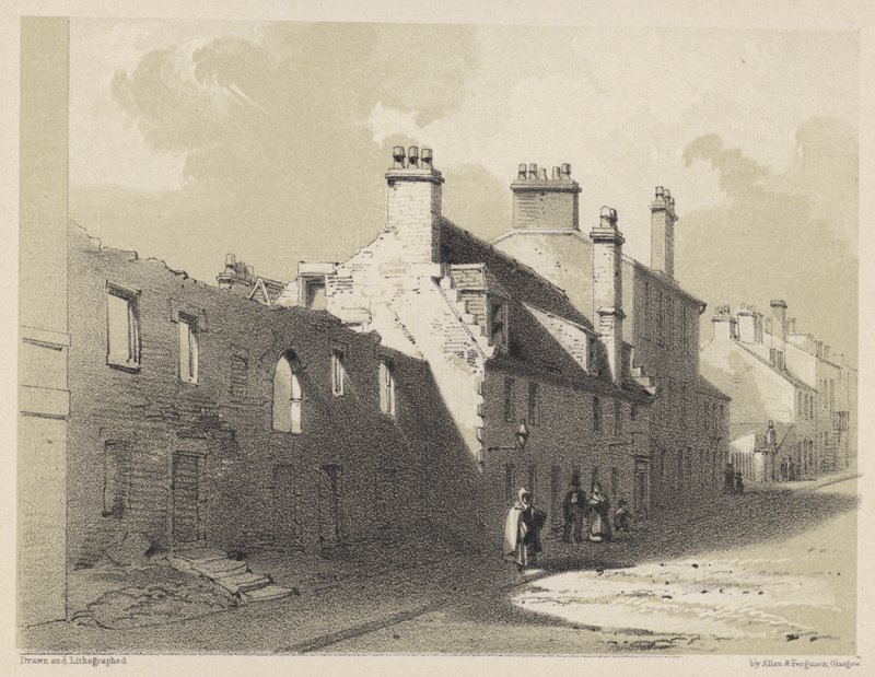 Ruined House, Rottenrow (gravering) af English School