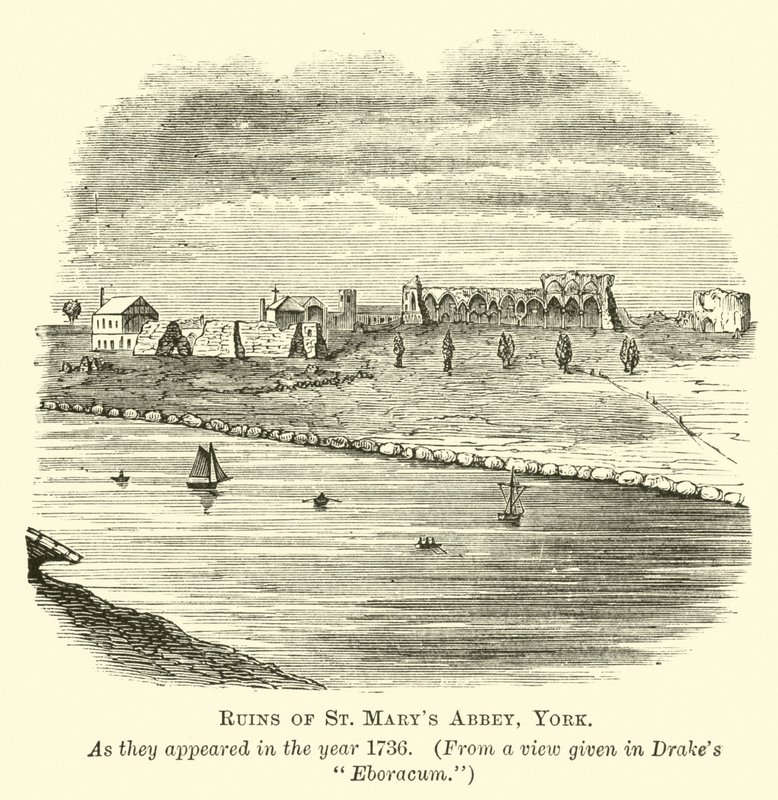 Ruins of St Marys Abbey, York  af English School