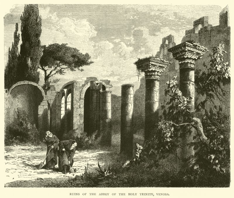 Ruinerne af Abbey of the Holy Trinity, Venosa af English School