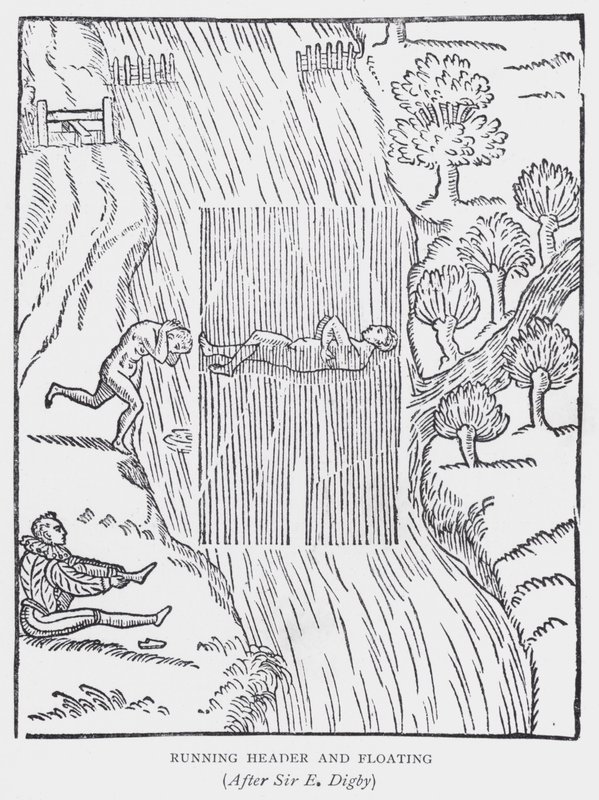Løbende header og flydende, efter Sir E Digby (litho) af English School