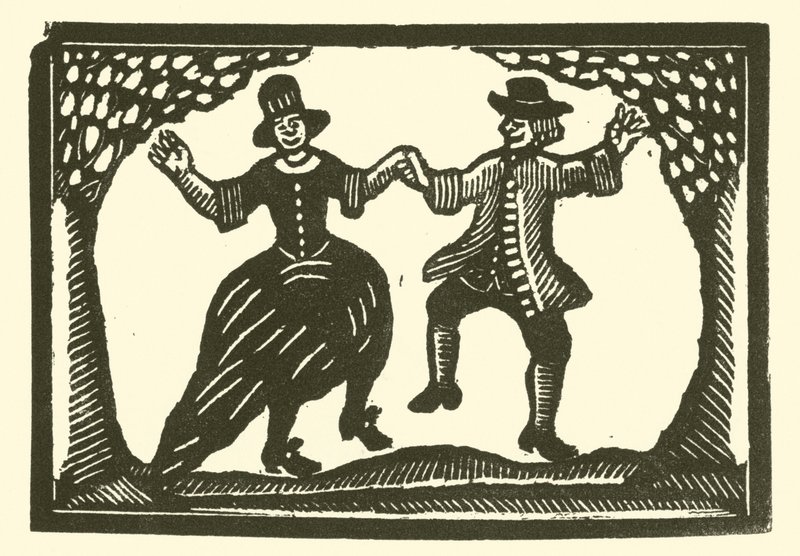 Rustikke dansere (træsnit) af English School