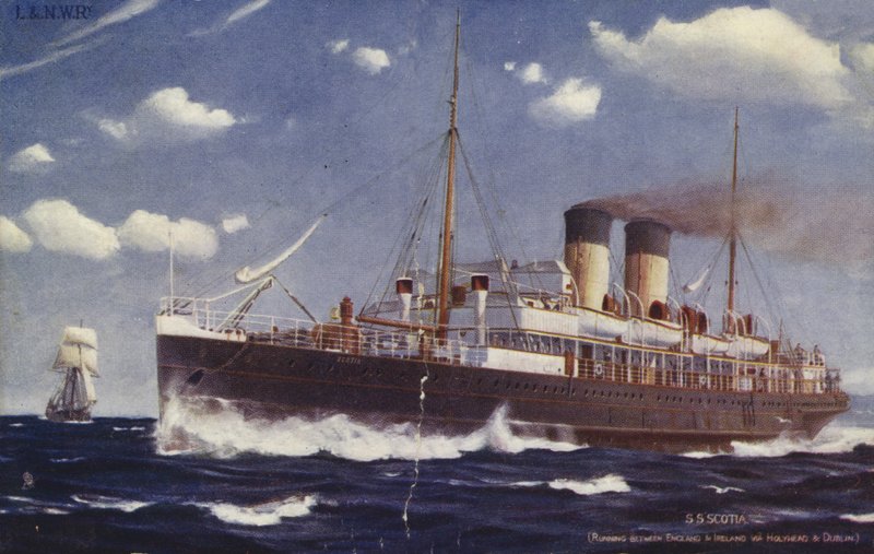 SS Scotia, der løber mellem England og Irland via Holyhead og Dublin af English School