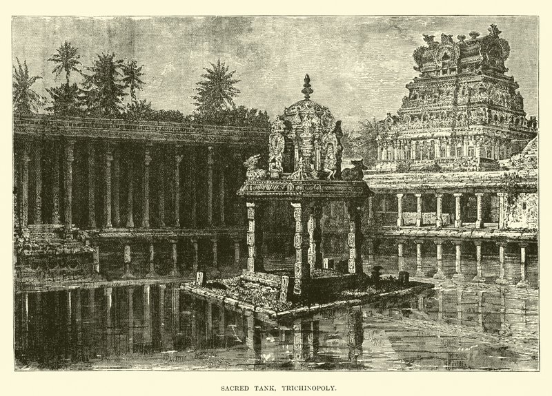 Sacred Tank, Trichinopoly  af English School