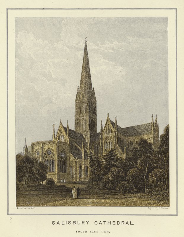 Salisbury Cathedral, udsigt mod sydøst af English School