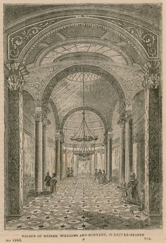 Saloon of Mrs Williams and Sowerby, Oxford Street, London af English School
