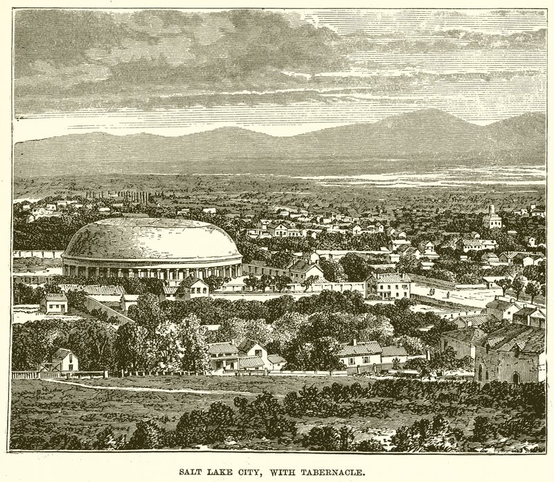 Salt Lake City, med Tabernakel af English School