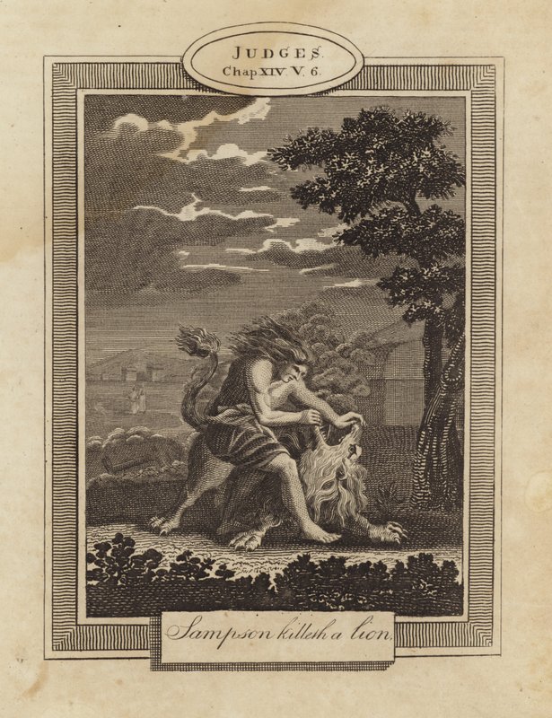 Samson dræber en løve af English School