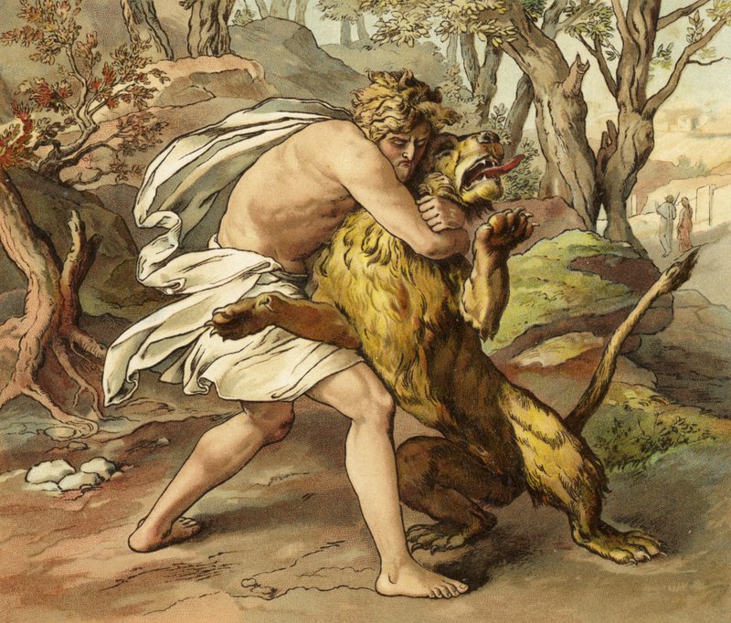 Samson dræber en ung løve af English School
