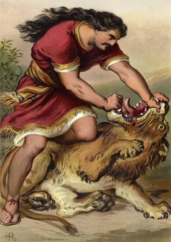 Samson dræber løven af English School