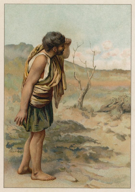 Samsons gåde (chromolitho) af English School