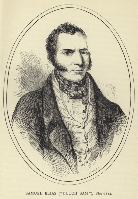 Samuel Elias, hollandsk Sam, 1801-1814 af English School