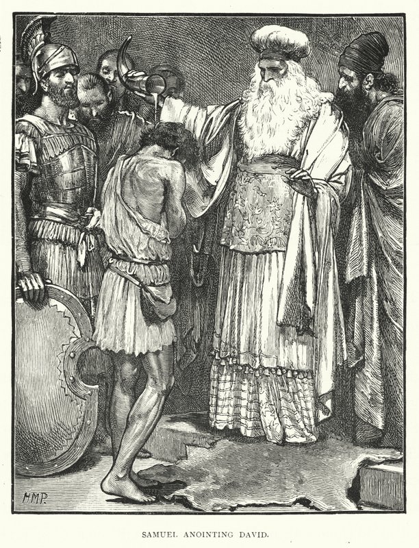 Samuel salver David (gravering) af English School