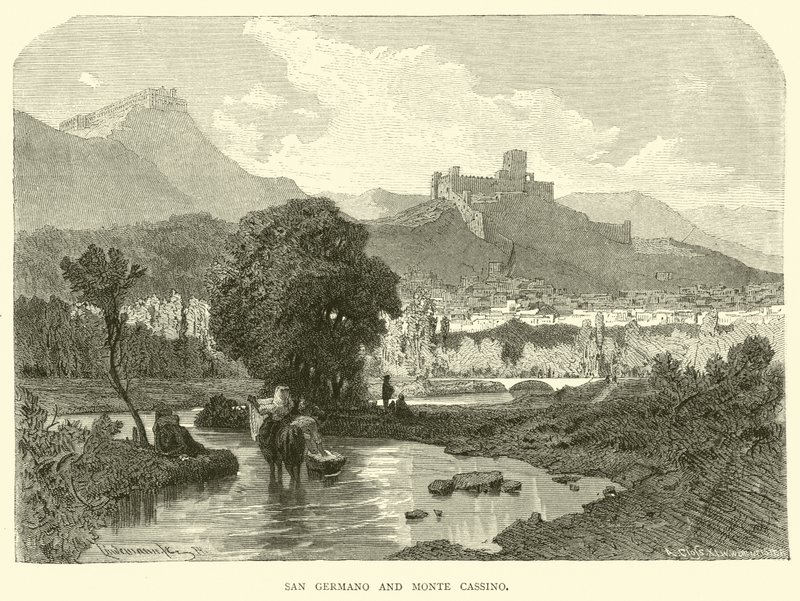 San Germano og Monte Cassino af English School