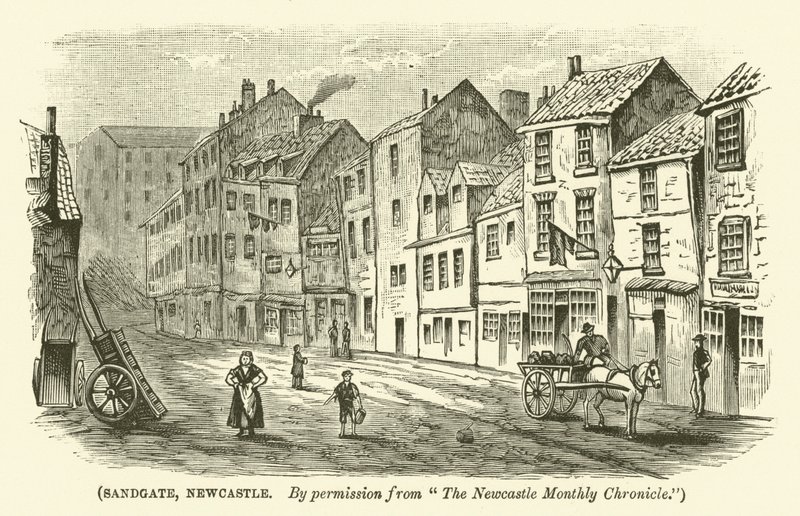 Sandgate, Newcastle (kobberstik) af English School