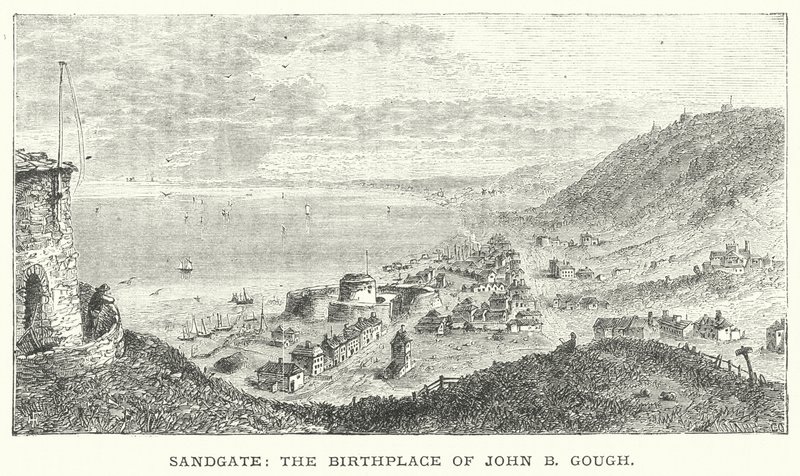 Sandgate, John B. Goughs fødested (gravering) af English School