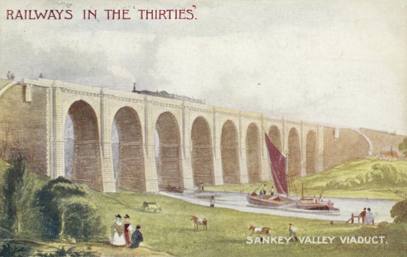 Sankey Valley Viadukt af English School