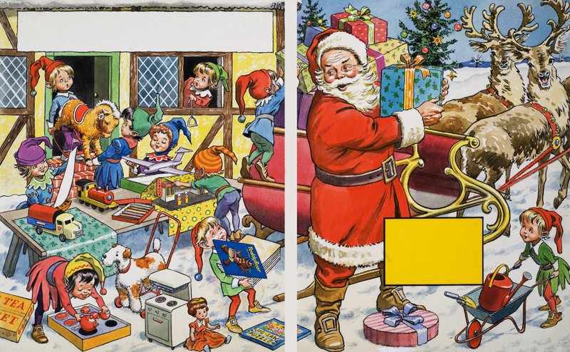 Julemanden arrangerer gaver af English School